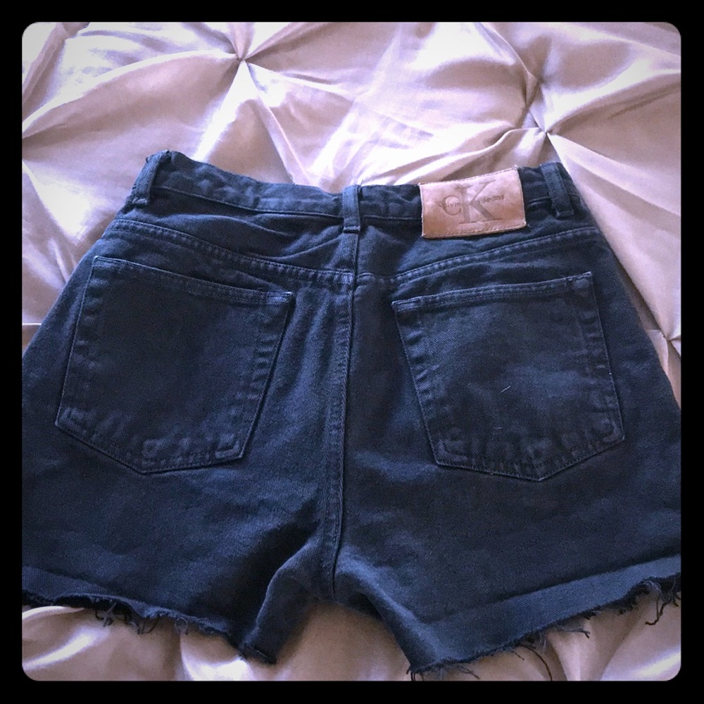 Calvin Klein high waisted cut off shorts